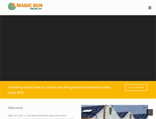 Tablet Screenshot of magicsunsolar.com